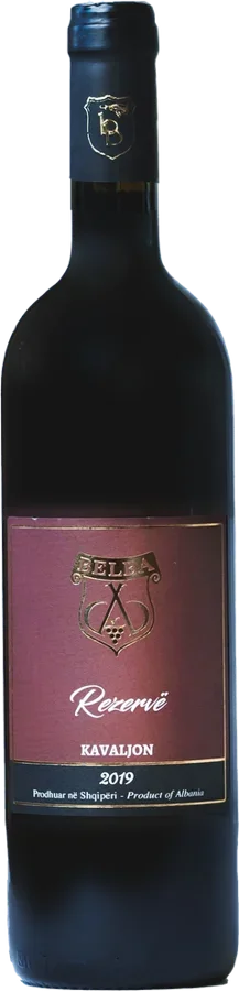 Bottle of Belba Kavaljon Reserve, Albanian red wine